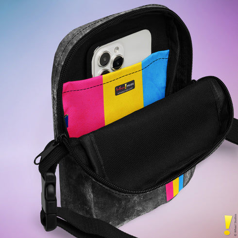 Pansexual Pride Grunge Stripe Crossbody Bag